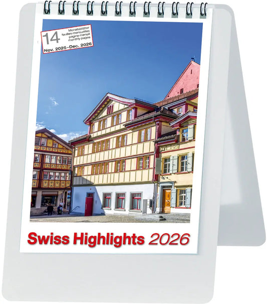 BIELLA Pultkalender Imago Swiss 2026 887161000026U 1M/1S Highlight ML 10.5x14.8cm Idealshop