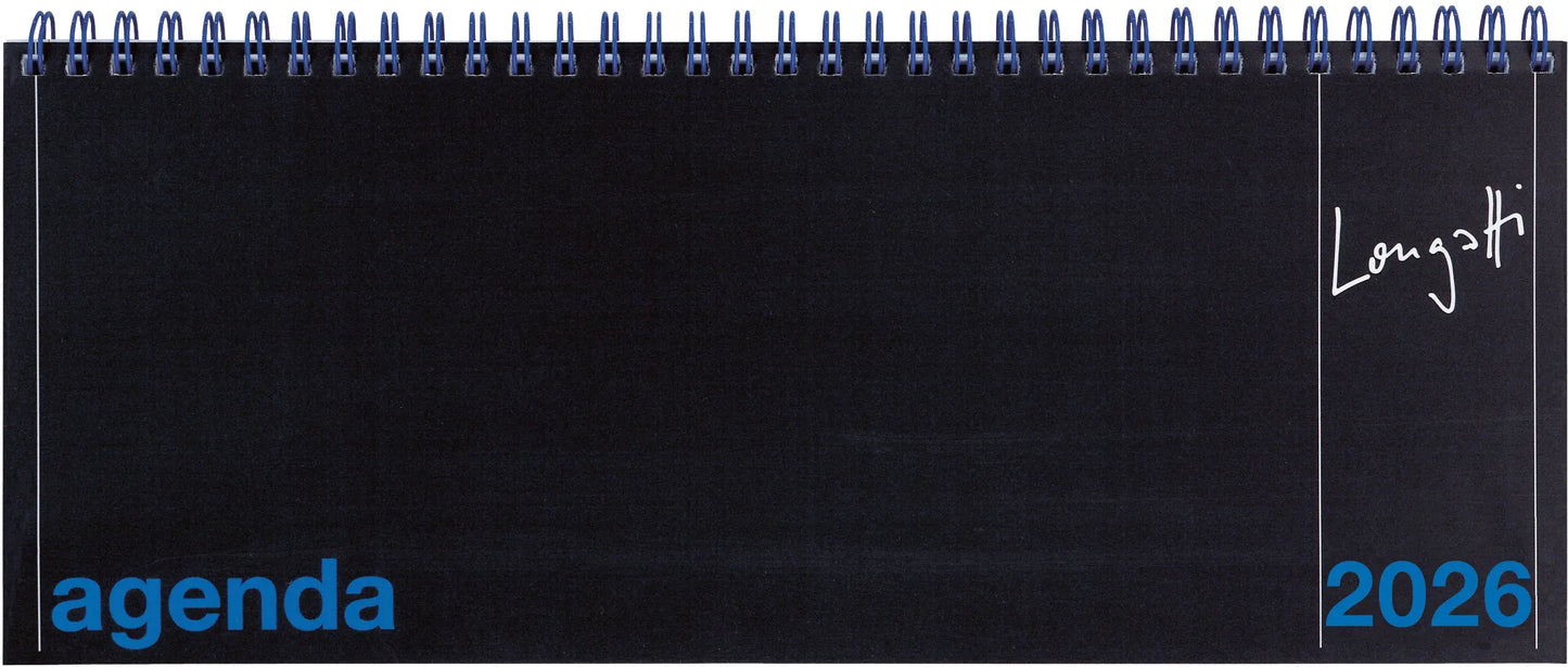 BIELLA Pultkalender Longatti 2026 886271020026U 1W/2S Wire-O sw ML 29.8x11.7cm Idealshop
