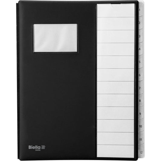 BIELLA Pultmappe Pronto A4 32041202U schwarz 12-teilig Idealshop