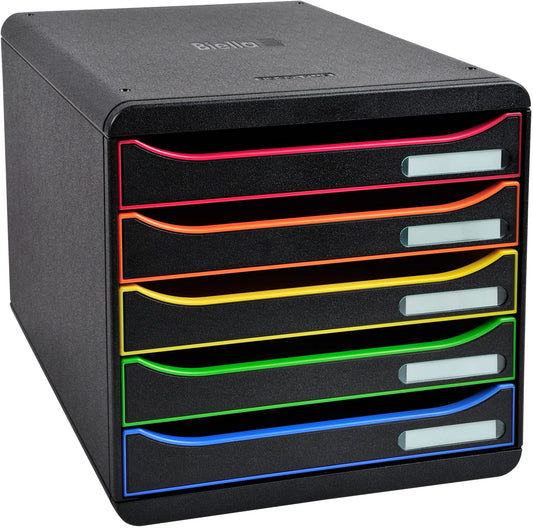 BIELLA Schubladenbox PLUS BIGBOX A4+ 30991402BIDU schwarz/Harlekin, 5 Schubl. Idealshop