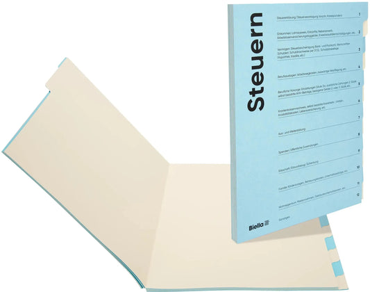BIELLA Spezialmappe Steuern A4 326011290U deutsch 12 Fächer Idealshop