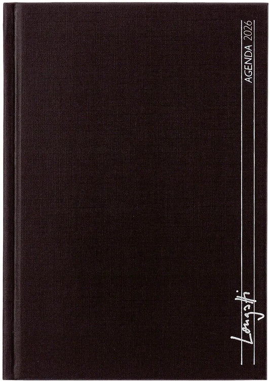 BIELLA Taschenagenda Longatti 2026 832714020026U 1W/2S schwarz ML 10.4x14.8cm Idealshop