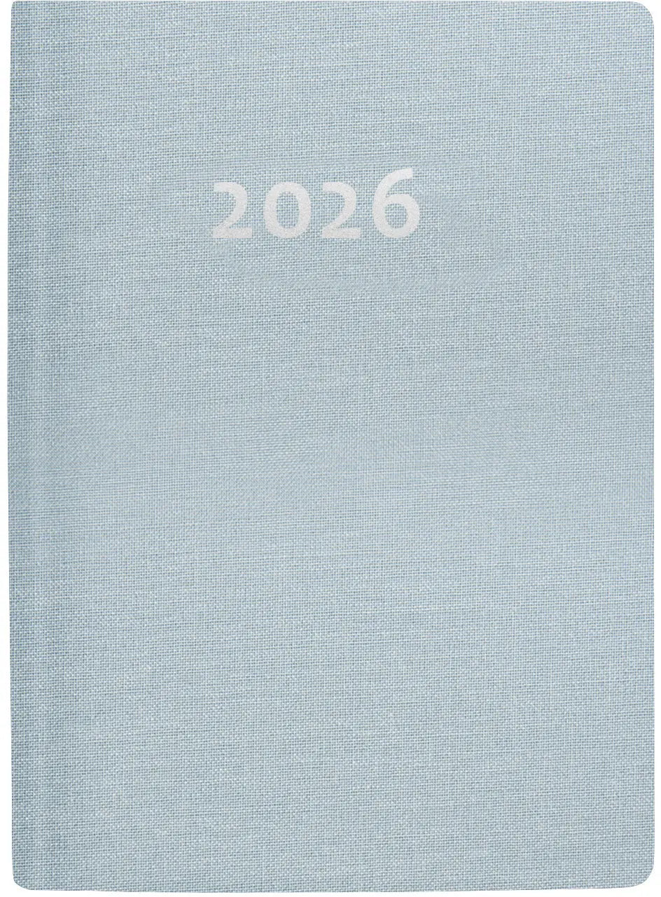 BIELLA Taschenagenda Memento 2026 825401060026U 1W/2S hellblau ML 10.1x14.2cm Idealshop