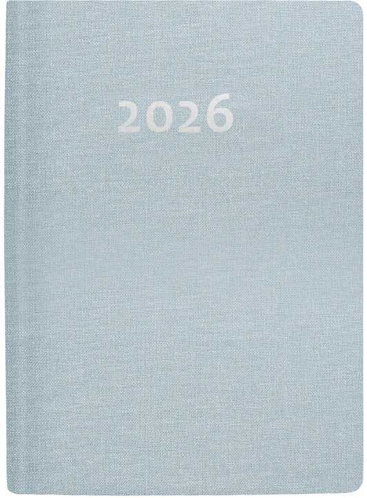 BIELLA Taschenagenda Memento 2026 825401060026U 1W/2S hellblau ML 10.1x14.2cm Idealshop