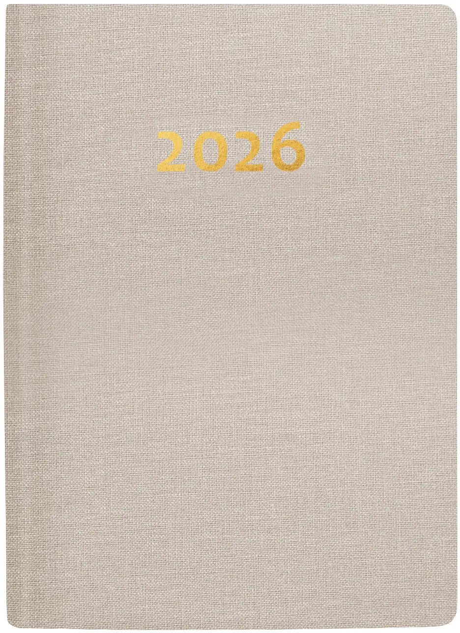 BIELLA Taschenagenda Memento 2026 825401100026U 1W/2S beige ML 10.1x14.2cm Idealshop
