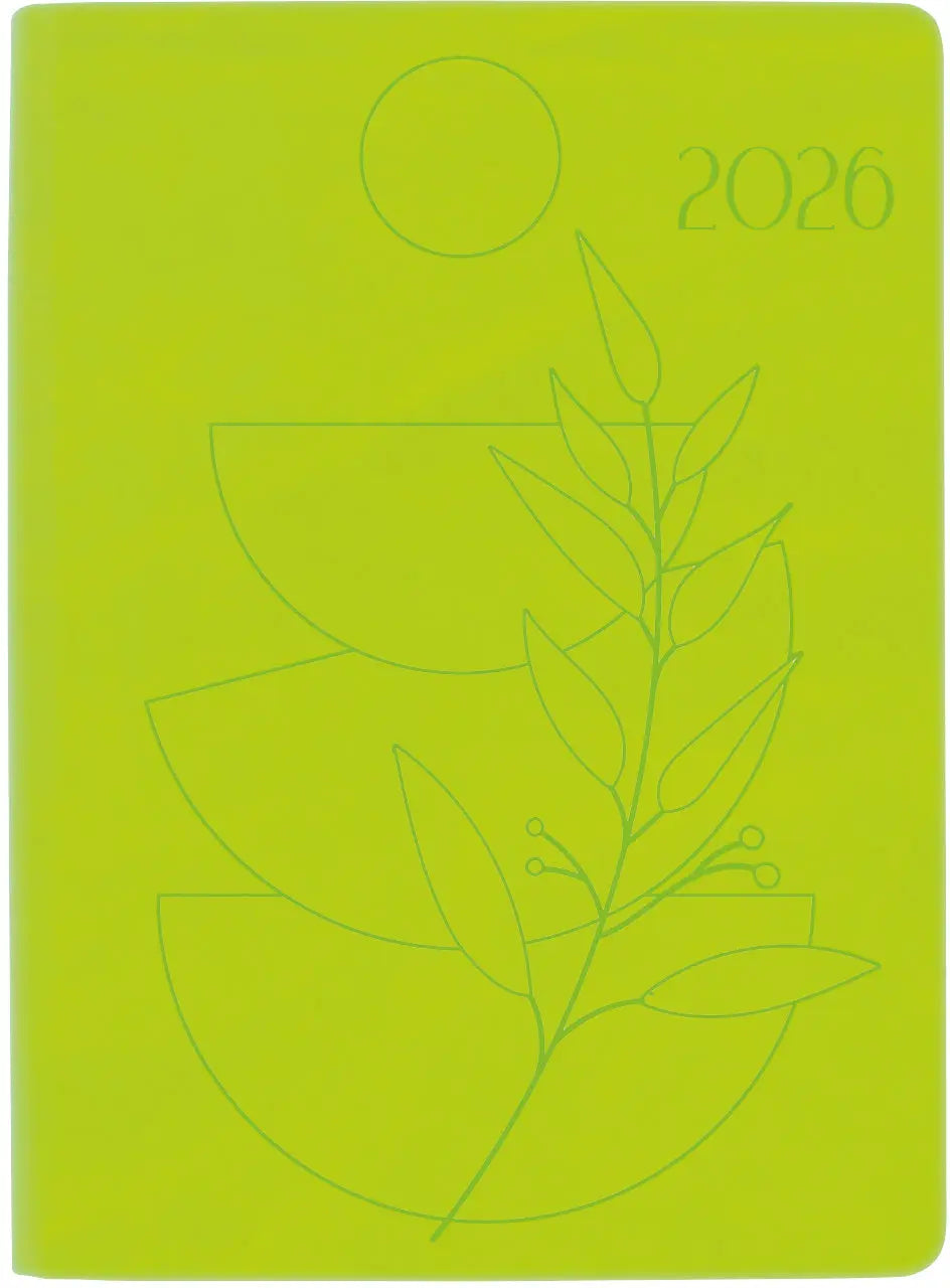 BIELLA Taschenagenda Memento 2026 825715310026U 1W/2S hellgrün ML 10.1x14.2cm Idealshop