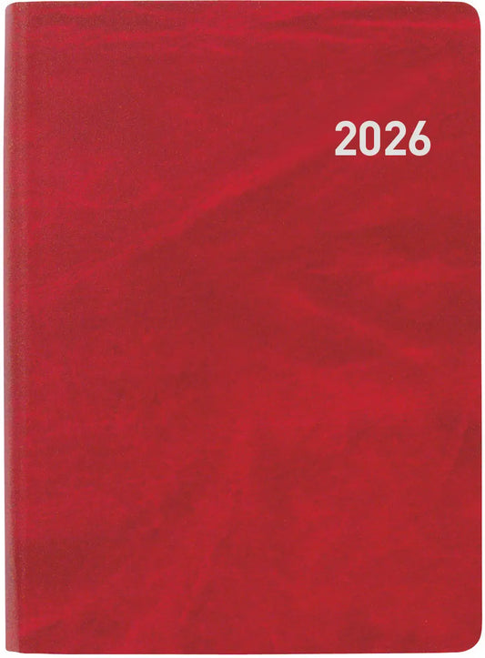 BIELLA Taschenagenda Rex 2026 825301450026U 1W/2S rot ML 10.1x14.2cm Idealshop