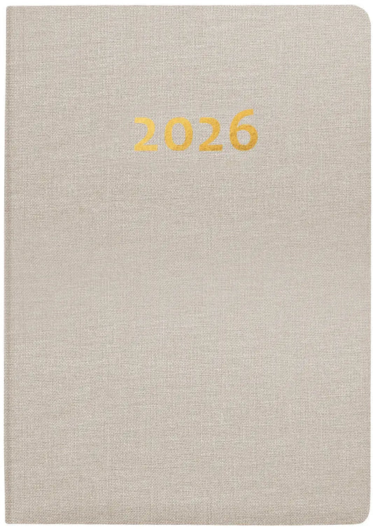 BIELLA Taschenagenda Tell 2026 823201100026U 2T/1S beige ML 8.5x12.5cm Idealshop
