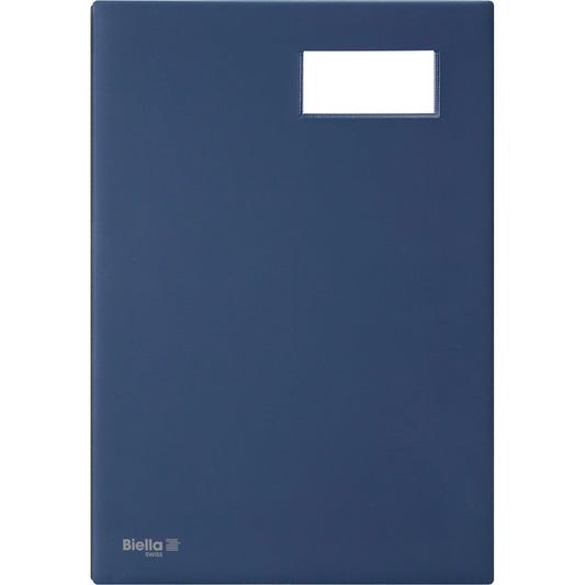 BIELLA Unterschriftenmappe A4 34342007U dunkelblau 20-teilig Idealshop