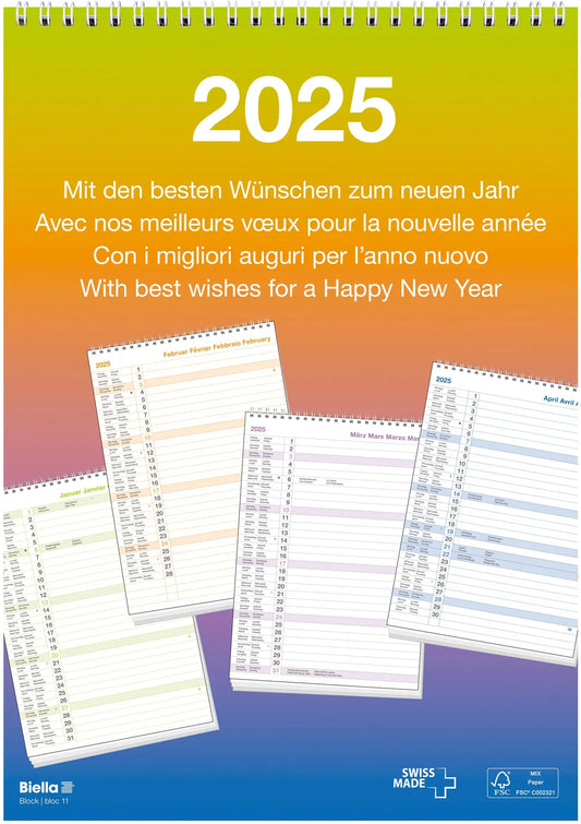 BIELLA    Wandkalender Block Nr.11  2025 Idealshop