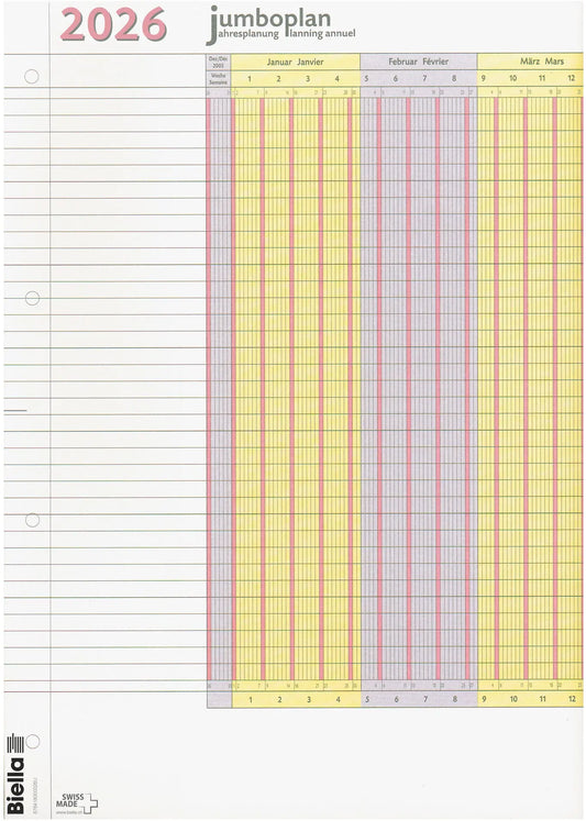BIELLA    Wandplaner Jumbo 2 Stk.   2026 Idealshop