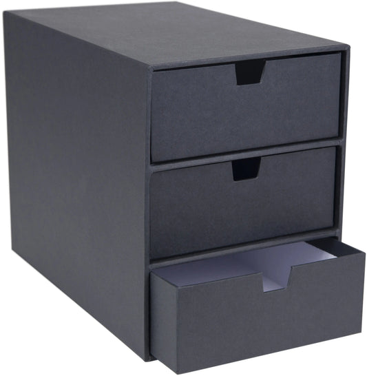 BIGSO BOX OF SWEDEN Schubladenbox Ingrid 15751600 3 Schubladen, dunkelgrau Idealshop