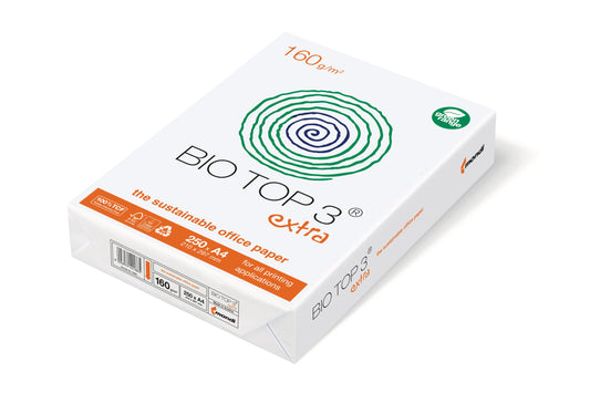 BIO TOP 3 Kopierpapier Biotop A4 88008663 160g, Off-White 250 Blatt Idealshop