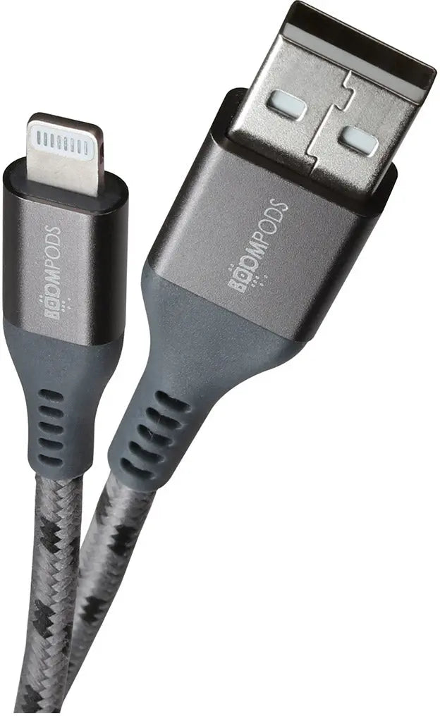 BOOMPODS Tide USB- A-Lightning Cable TCAAGR 1.5m,graphite Idealshop