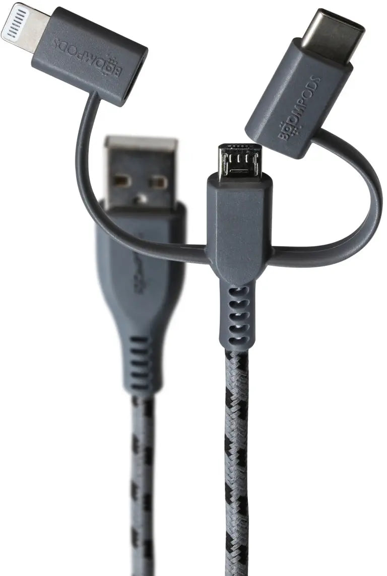BOOMPODS Trio USB Cable TCTRGR 1.5m,graphite Idealshop