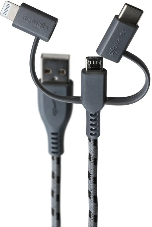 BOOMPODS Trio USB Cable TCTRGR 1.5m,graphite Idealshop