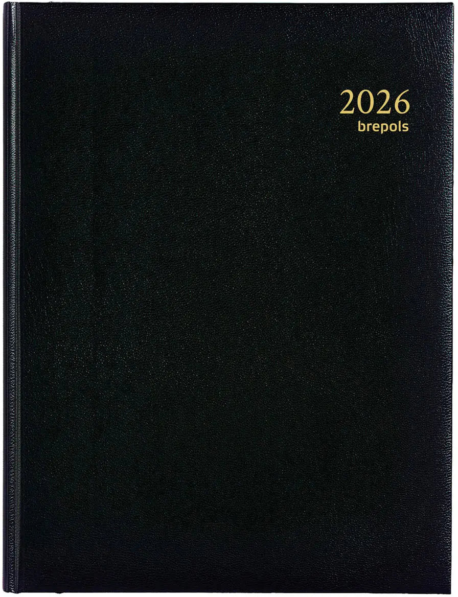 BREPOLS Agenda Ambassador Lima 2026 0.116.1256 1T/1S schwarz 17x22cm Idealshop