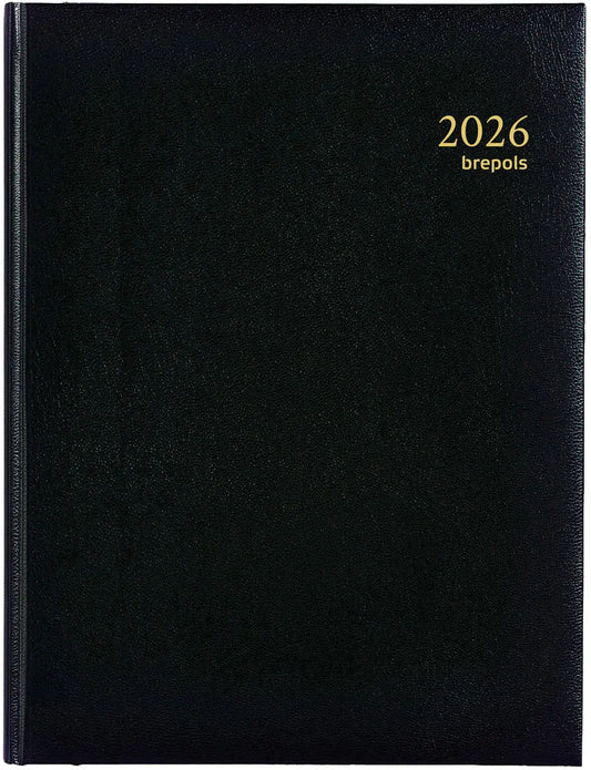 BREPOLS Agenda Ambassador Lima 2026 0.116.1256 1T/1S schwarz 17x22cm Idealshop