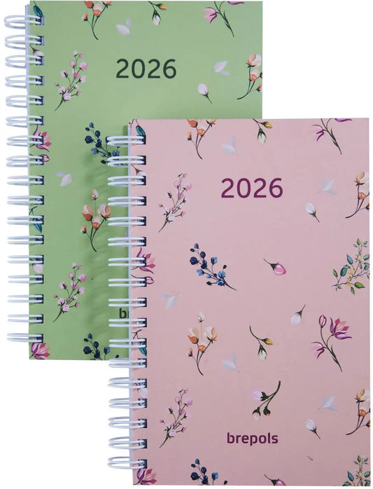 BREPOLS Agenda Blossom 2026 0.767.0755 1W/2S ass. 9.7x15cm Idealshop