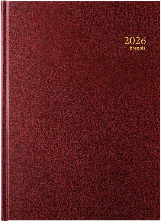 BREPOLS Agenda Bremax 1 Santex 2026 0.001.1345 1T/1S bordeaux 21x29cm Idealshop
