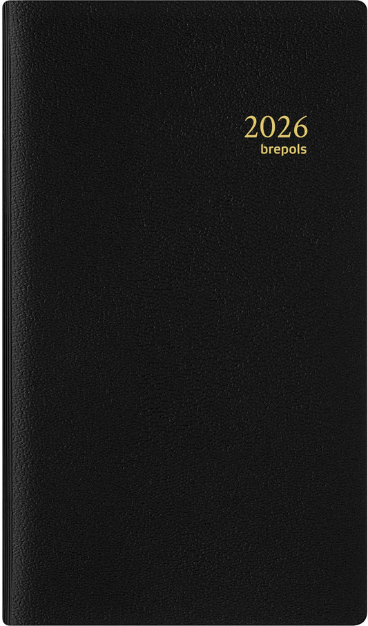BREPOLS Agenda Breplan Genova Pla 2026 0.774.2051 1W/1S schwarz 9x16cm Idealshop