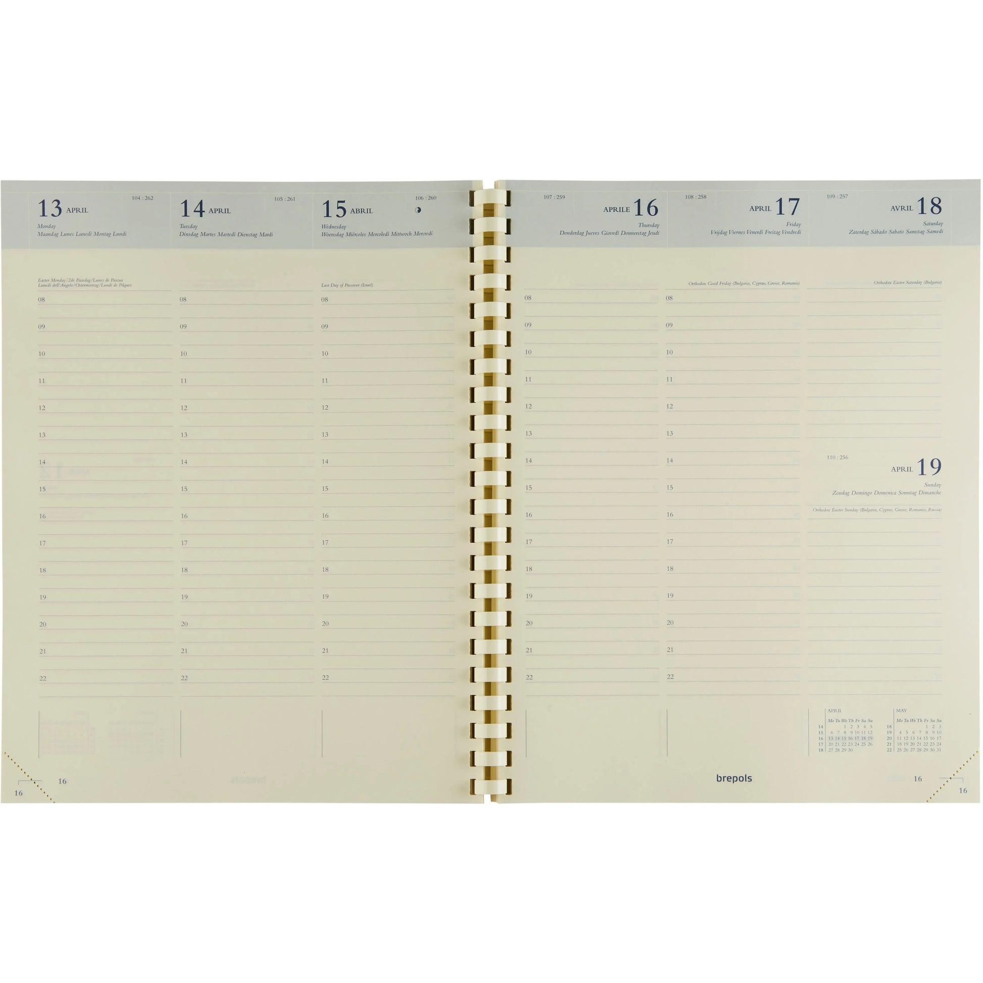 BREPOLS Agenda Concorde 2026 0.240.9900 1W/2S Ersatz chamois 21x27cm Idealshop