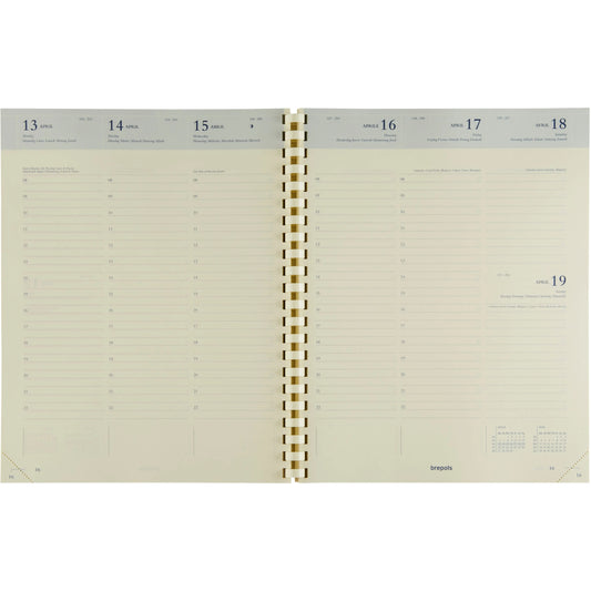 BREPOLS Agenda Concorde 2026 0.240.9900 1W/2S Ersatz chamois 21x27cm Idealshop