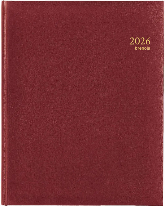 BREPOLS Agenda Concorde Lima Ku. 2026 0.240.1256 1W/2S weinrot 21x27cm Idealshop