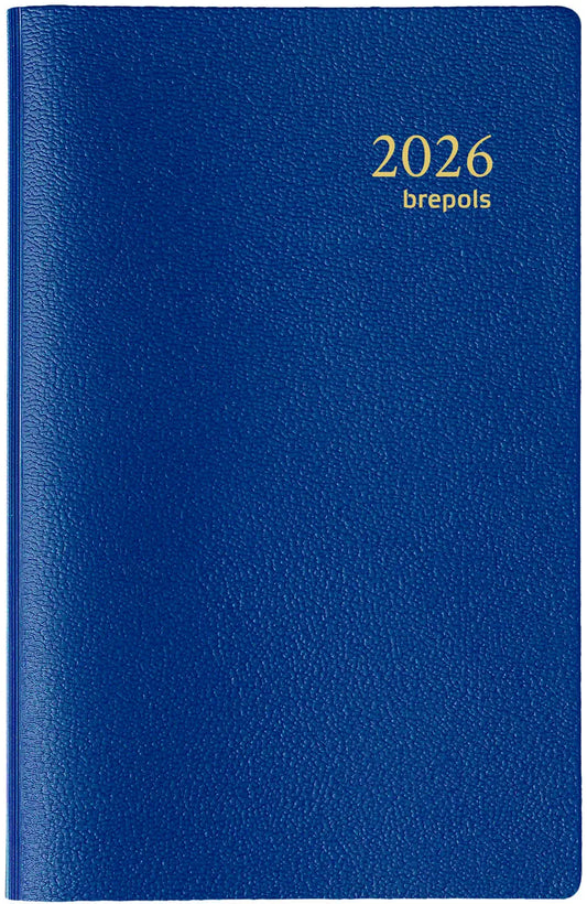 BREPOLS Agenda Delta Genova 2026 0.834.2051 1W/2S blau 8.1x12cm Idealshop