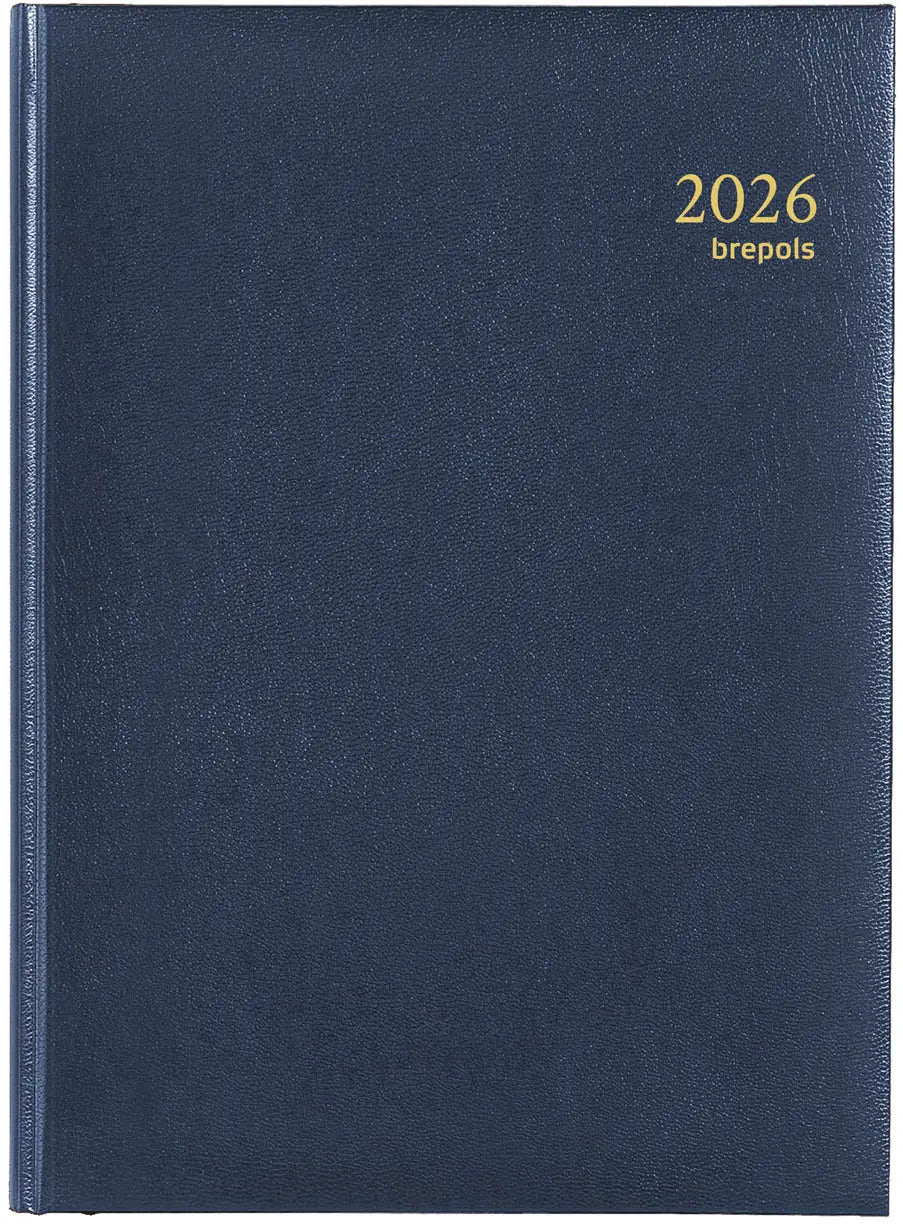 BREPOLS Agenda Eu deluxe 224 Lim 2026 0.224.1256 1T/1S blau 14.8x21cm Idealshop