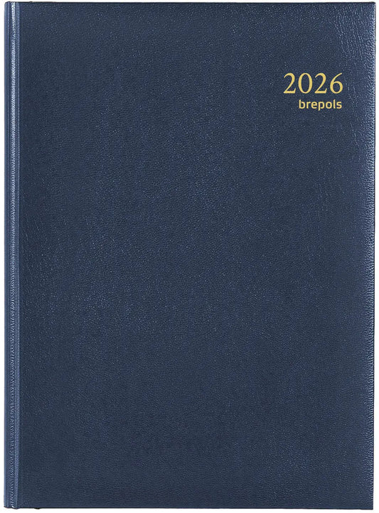 BREPOLS Agenda Eu deluxe 224 Lim 2026 0.224.1256 1T/1S blau 14.8x21cm Idealshop