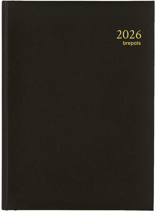 BREPOLS Agenda Euro Lima 2026 0.224.1256 1T/1S schwarz 14.8x21cm Idealshop