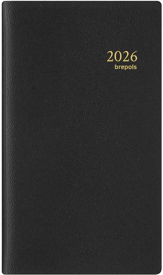 BREPOLS Agenda Interplan Genova 2026 0.736.2051 1W/1S schwarz 8.9x16cm Idealshop