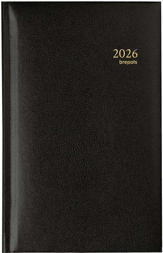 BREPOLS Agenda Interplan Lima Ku. 2026 0.736.1255 1W/2S schwarz 8.9x16cm Idealshop
