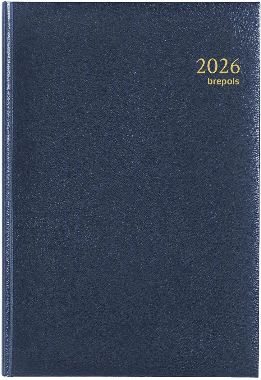 BREPOLS Agenda Minister Lima Ku. 2026 0.218.1256 1T/1S blau 14.8x21cm Idealshop