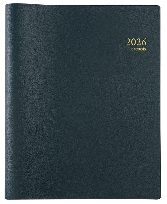 BREPOLS Agenda Omega 27 Genova 2026 0.234.2052 1W/2S schwarz 20.7x26.8cm Idealshop