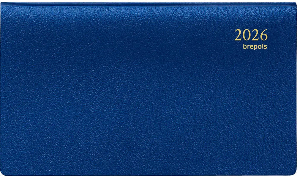 BREPOLS Agenda Omniplan Genova 2026 0.738.2051 1W/2S blau 16x8.9cm Idealshop