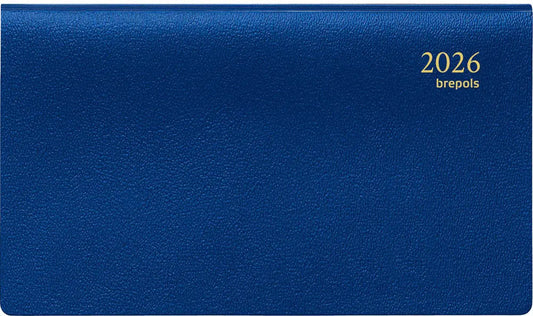 BREPOLS Agenda Omniplan Genova 2026 0.738.2051 1W/2S blau 16x8.9cm Idealshop