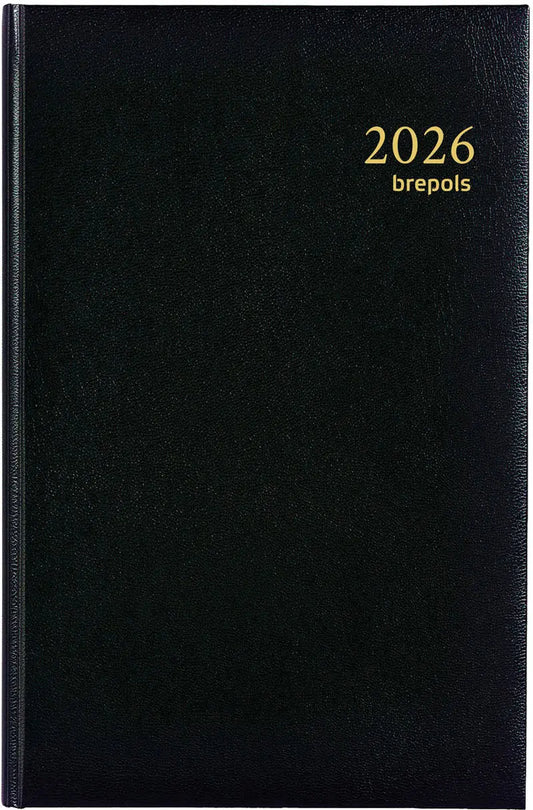 BREPOLS Agenda Saturnus 231 Lima 2026 0.231.1255 1W/2S schwarz 13x20.8cm Idealshop