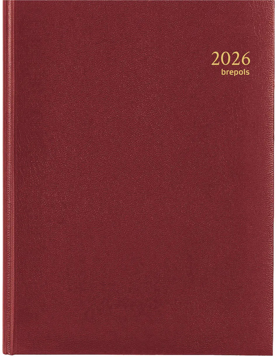 BREPOLS Agenda Timing Lima 2026 0.137.1256 1W/2S bordeaux 17.1x22cm Idealshop