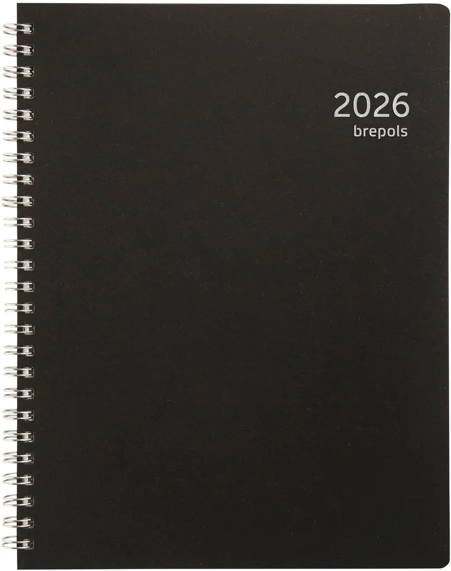 BREPOLS Agenda Timing poyprop 2026 0.137.4910 1W/2S schwarz 17.1x22cm Idealshop