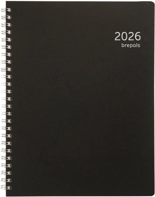 BREPOLS Agenda Timing poyprop 2026 0.137.4910 1W/2S schwarz 17.1x22cm Idealshop