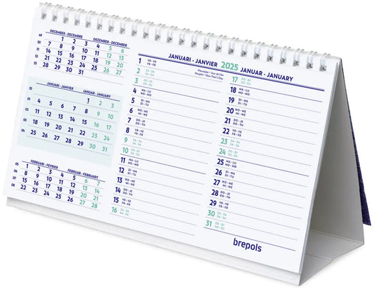 BREPOLS   Tischkalender quer        2025 Idealshop
