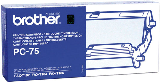 BROTHER Druckkassette m. Filmrolle PC-75 Fax T102/104/106 140 Seiten Idealshop