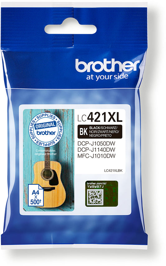 BROTHER Tintenpatrone HY schwarz LC-421XLBK DCP-J1050 500 Seiten Idealshop