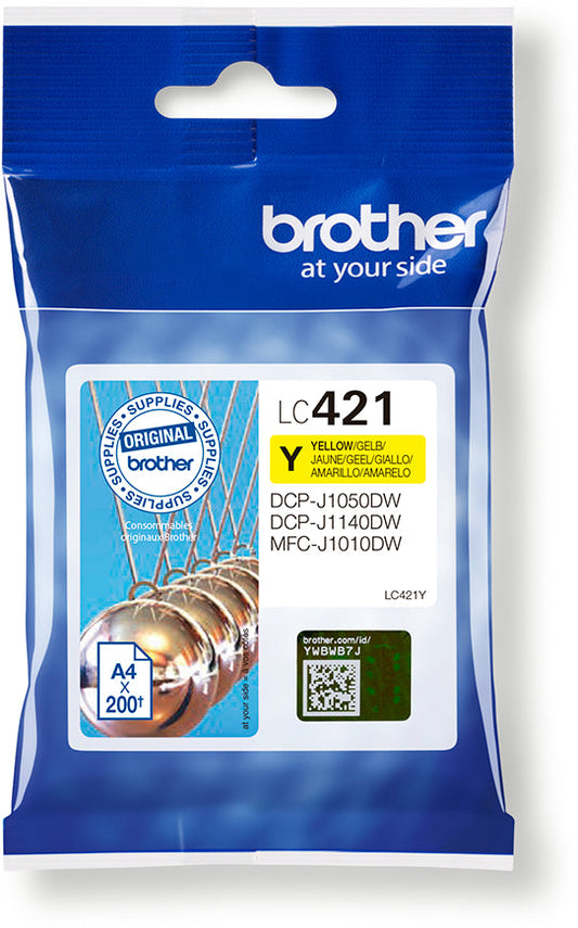 BROTHER Tintenpatrone yellow LC-421Y DCP-J1050 200 Seiten Idealshop