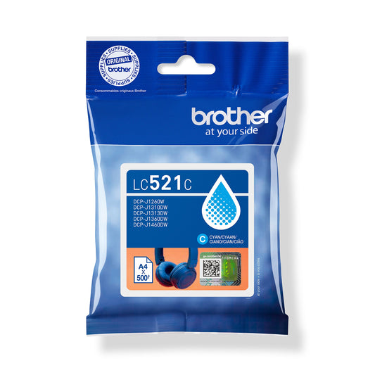 BROTHER Tintenpatrone cyan LC-521C DCP-J1360DW 500 Seiten Idealshop
