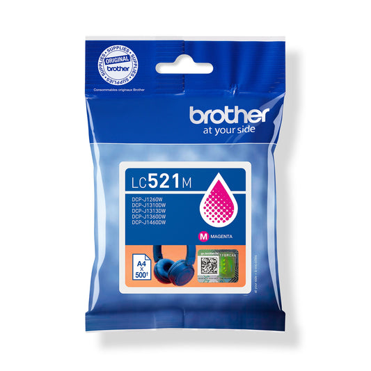 BROTHER Tintenpatrone magenta LC-521M DCP-J1360DW 500 Seiten Idealshop