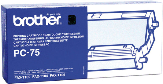 BROTHER Druckkassette m. Filmrolle PC-75 Fax T102/104/106 140 Seiten Idealshop