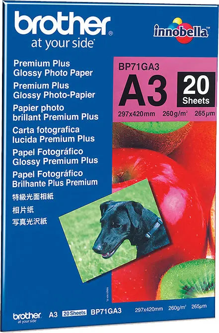 BROTHER Photo Paper glossy 260g A3 BP71-GA3 MFC-6490CW 20 Blatt Idealshop